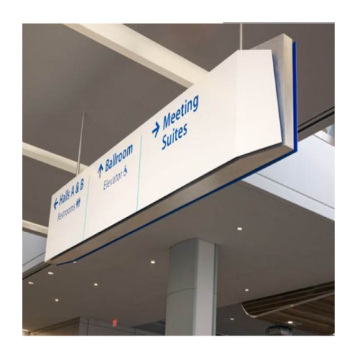 Mass custom manufacturing of a full set of wayfinding system products