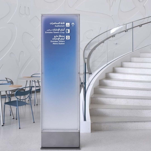 Custom outdoor wayfinding system signage