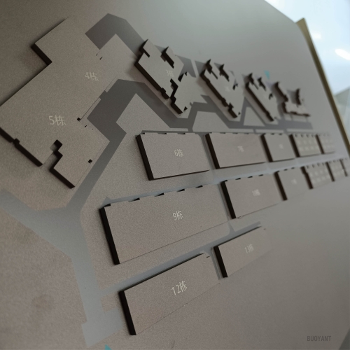 Custom building plane wayfinding system 