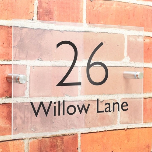 Transparent office door name plates acry