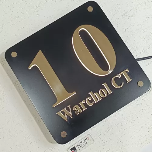 Stainless Steel Housr Golden Numbers Doorplates Door Name Plaques acrylic office Villa door sign pla
