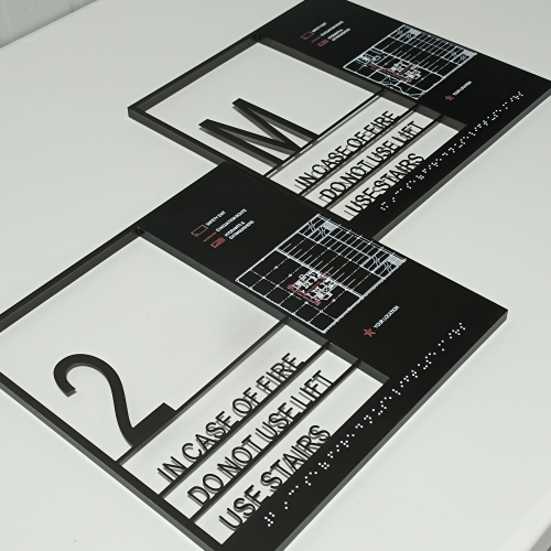 custom metal company building indoor hotel house name room number signage aluminum Floor warning Bra