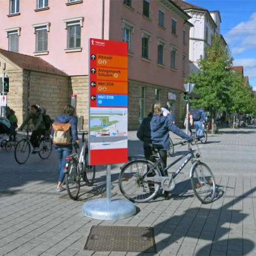 Design of the wayfinding system at Tübingen Central Station