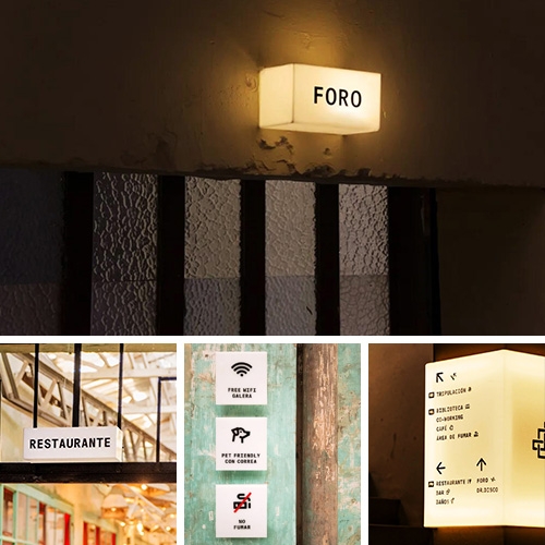 Mexican vGalera Cultural Center Wayfinding System Design
