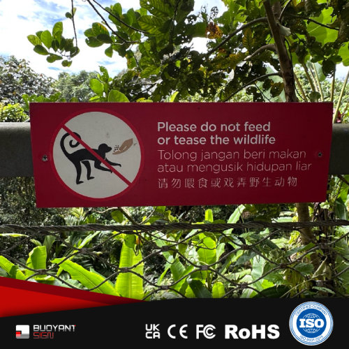 warning signs-Railing-mounted