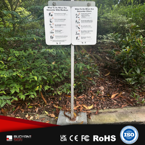 Solo-pole Outdoor Identification Board