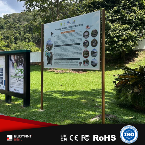 Dual - pole Exterior Signboard