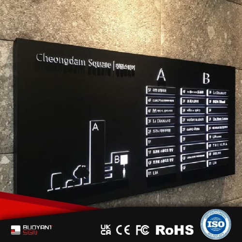 Factory - crafted Lobby Navigational Index Sign, Adept at Comprehensive Signage System Customization