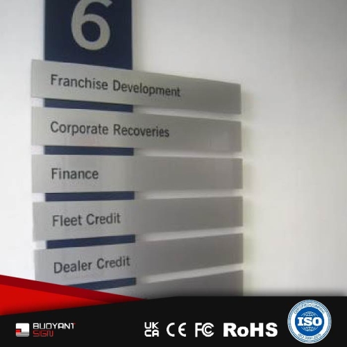 Central Lobby Directory Board, Bespoke by Factory, Well - versed in End - to - End Signage System Cu