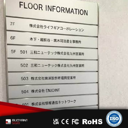 Factory - manufactured Lobby Orientation Sign, Personalizable, Skilled in Total Signage System Desig