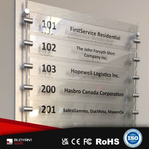 Lobby Area Index Sign, Factory - Produce