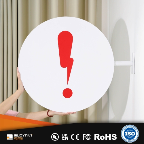 Professionally Made Round Stainless Steel Blade Signs with Single Mounting Foot（AS-BS-rou73)