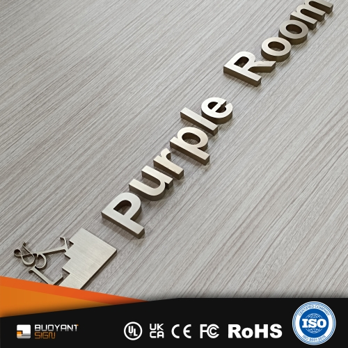 Professionally Custom High-Quality Gold Metal Letter Signs for Companies(A3DNIS-H23)