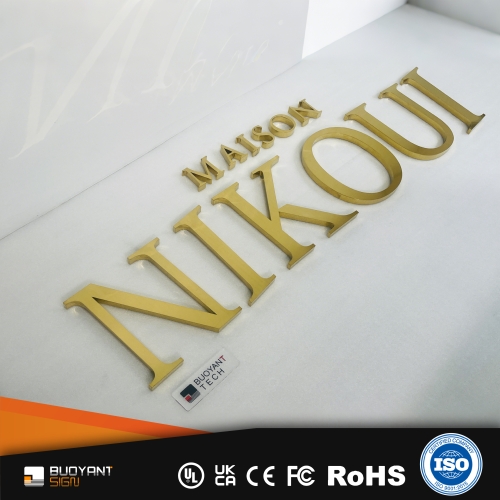 Professionally Custom Gold Metal Letter 