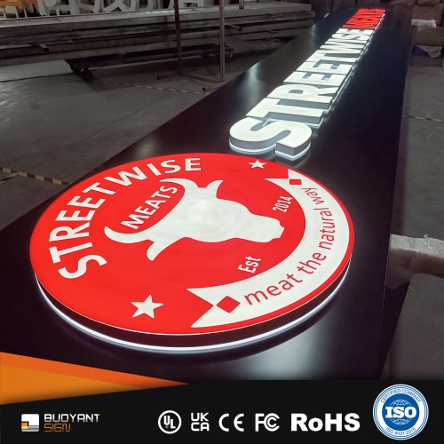 High-Quality Double-Sided Lit Signs for Commercial Scenes（A3DISB-D21black）