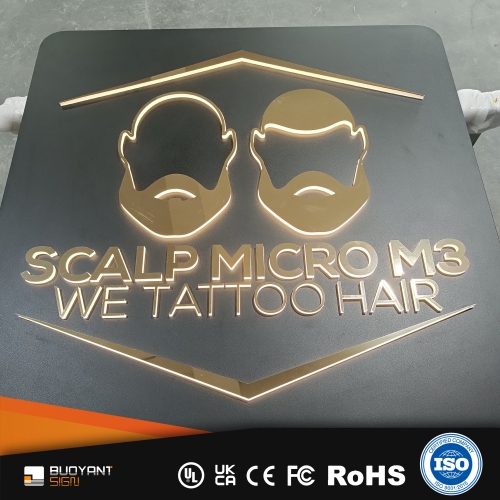 High-Quality Backlit Signs with Backboard for Commercial Scenes(A3DISB-B21black）