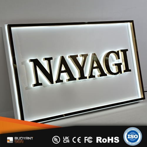 Backlit Signs with Backboard for Enterprises (A3DISB-B45white）