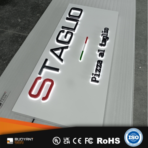 High-Quality Backlit Signs with Backboard for Brands(A3DISB-B41white）