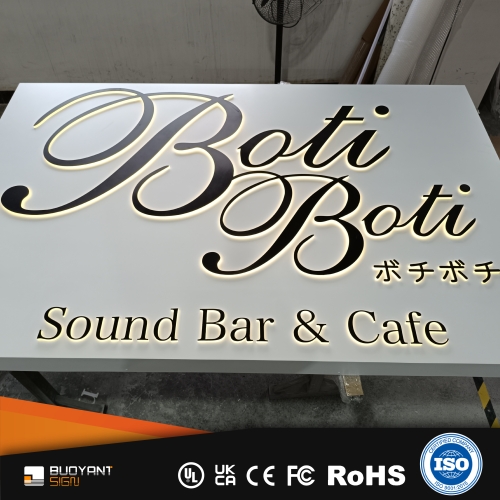 High-Quality Backlit Signs with Backboard for Commercial Scenes(A3DISB-B42white）