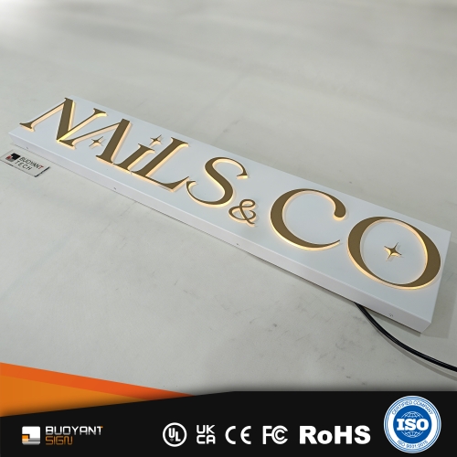 High-Quality Backlit Signs with Backboard for Business (A3DISB-B44white）