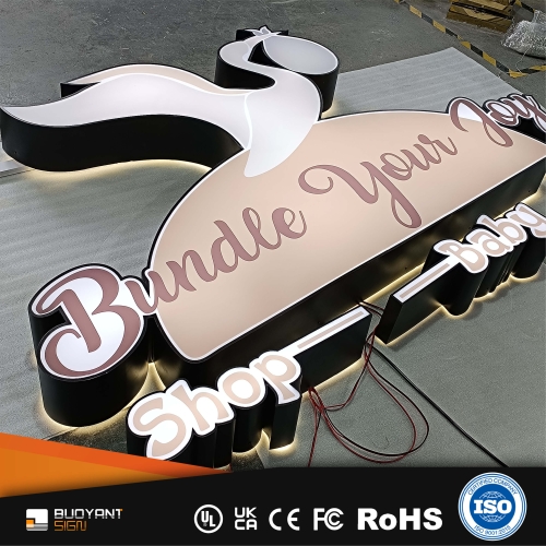 High-Quality Lighted Acrylic 3D Sign （A3