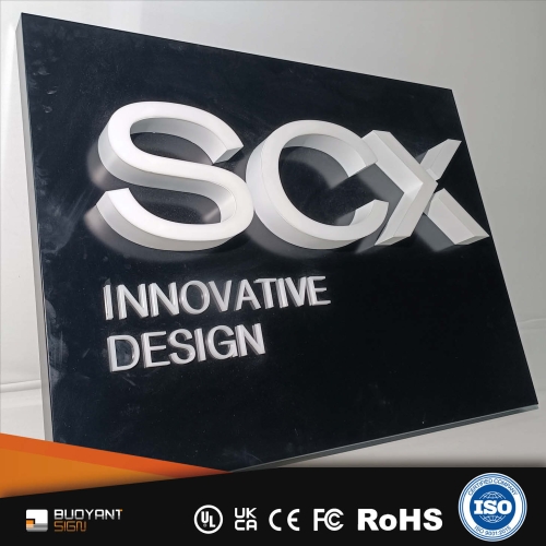 High-Quality 3D Lit Signs with Backboard
