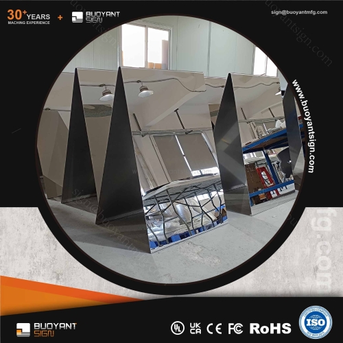 Professionally Customized One-Piece Bending Mirror Stainless Steel A-Board（AAFSSS-mfssopb60）