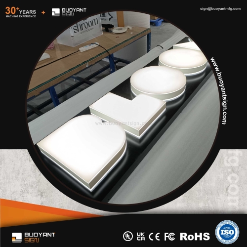 High-Quality Double-Sided Lit Signs with Backboard for Brands （A3DISB-D20black）