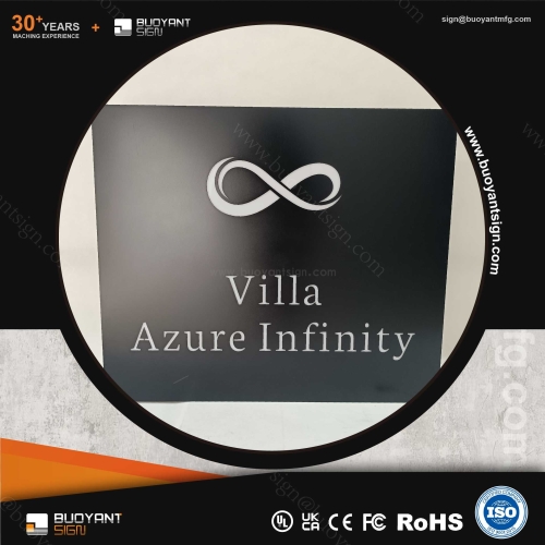 Professional High-End Frameless Front-Lit LED Signs with Backboard for Brands（A3DFMB-F20black）