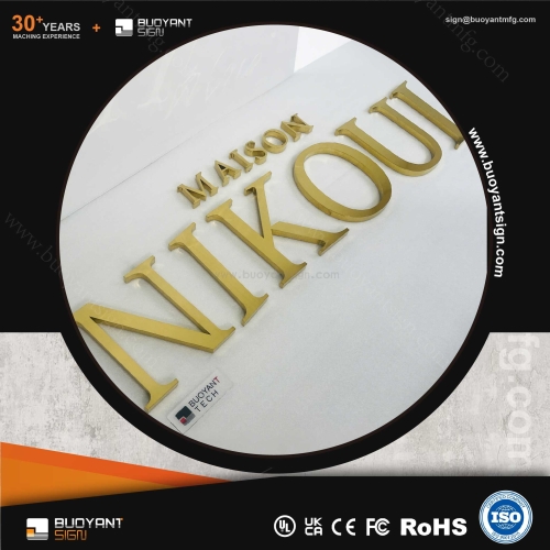 Professionally Custom Gold Metal Letter 