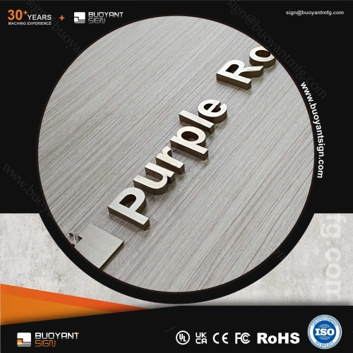 Professionally Custom High-Quality Gold Metal Letter Signs for Companies(A3DNIS-H23)