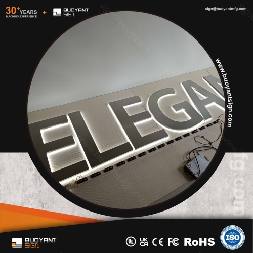 High-end MirrorStainless Steel 3D Backli