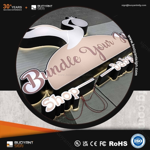 High-Quality Lighted Acrylic 3D Sign （A3