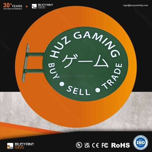 Custom Round Stainless Steel Blade Signs